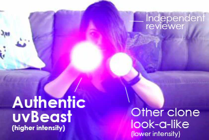 uvBeast Black Light UV Flashlight 100 LED V1 Flood Effect - Image 11